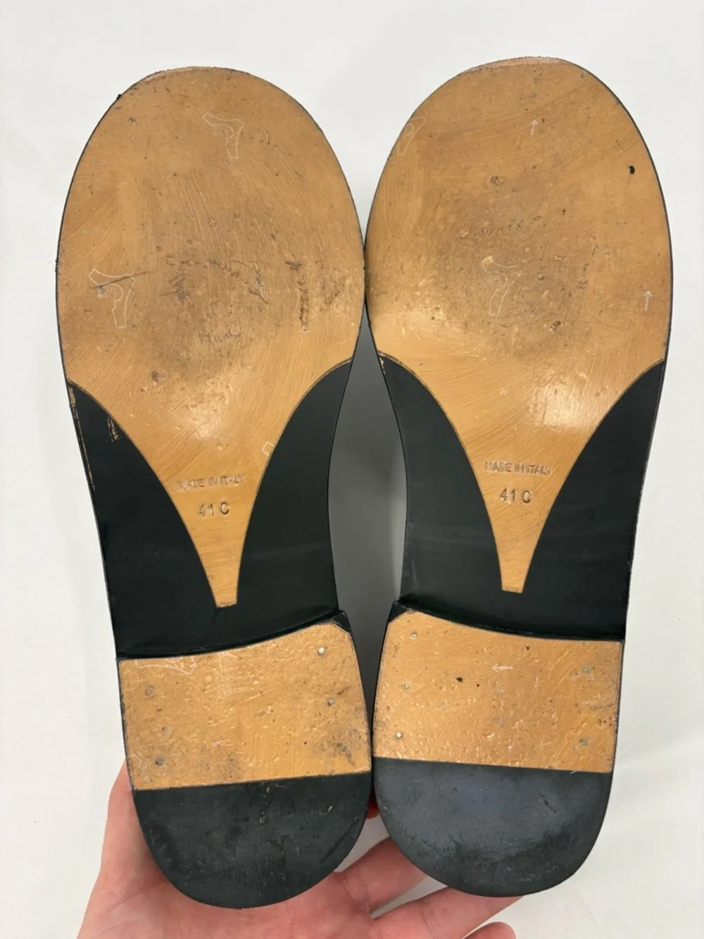 CHANEL Black Leather Loafers with Gold Logo Chain